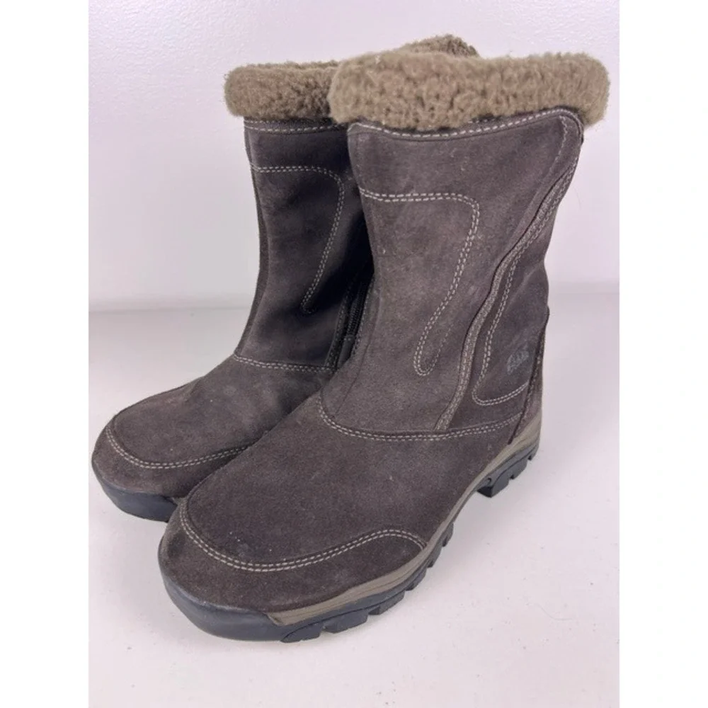 Sorel Waterfall Brown Suede Thinsulate Insulated Winter Snow Boots Size 8